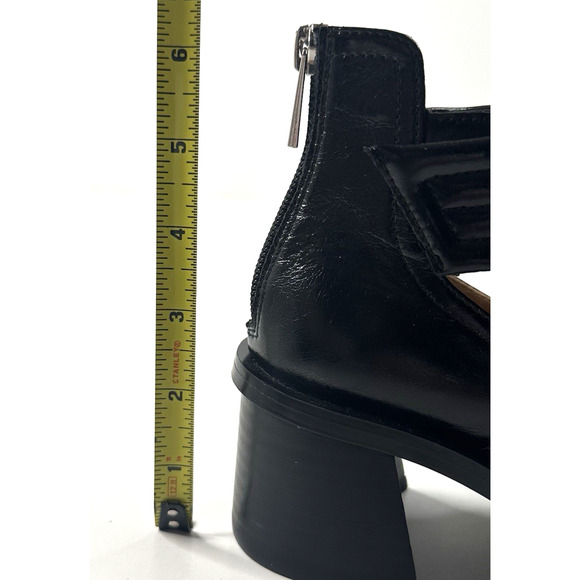 Steve Madden Grazia Pointed Toe Moto Bootie Black Leather Womens 6M New $150 - Picture 8 of 12